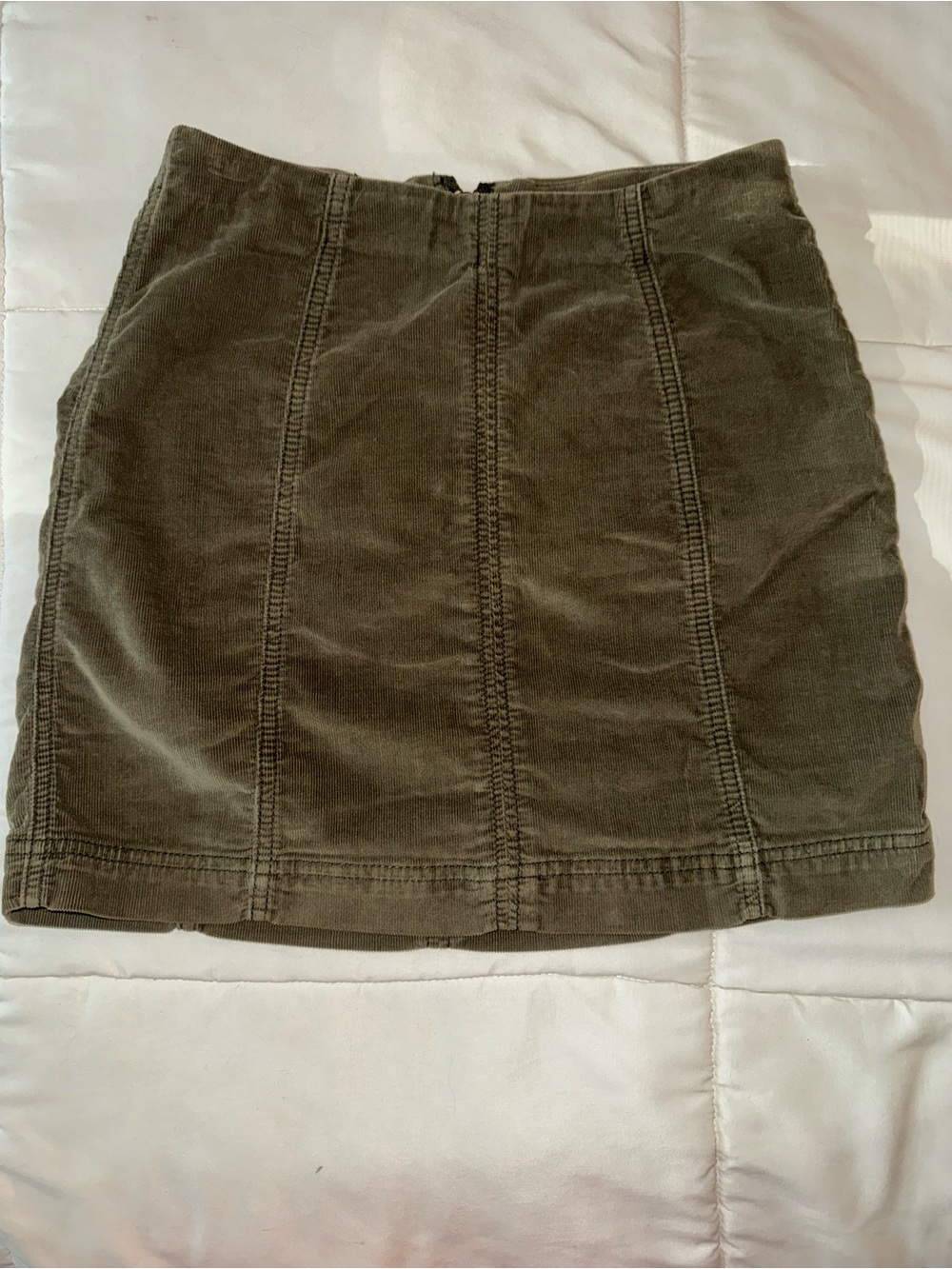Free people Olive Green Corduroy Mini Skirt